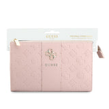 Guess Orjinal Lisanslı Peony ve 4G Desenli Şerit Detaylı Metal Logolu Omuz Askılı El Çantası