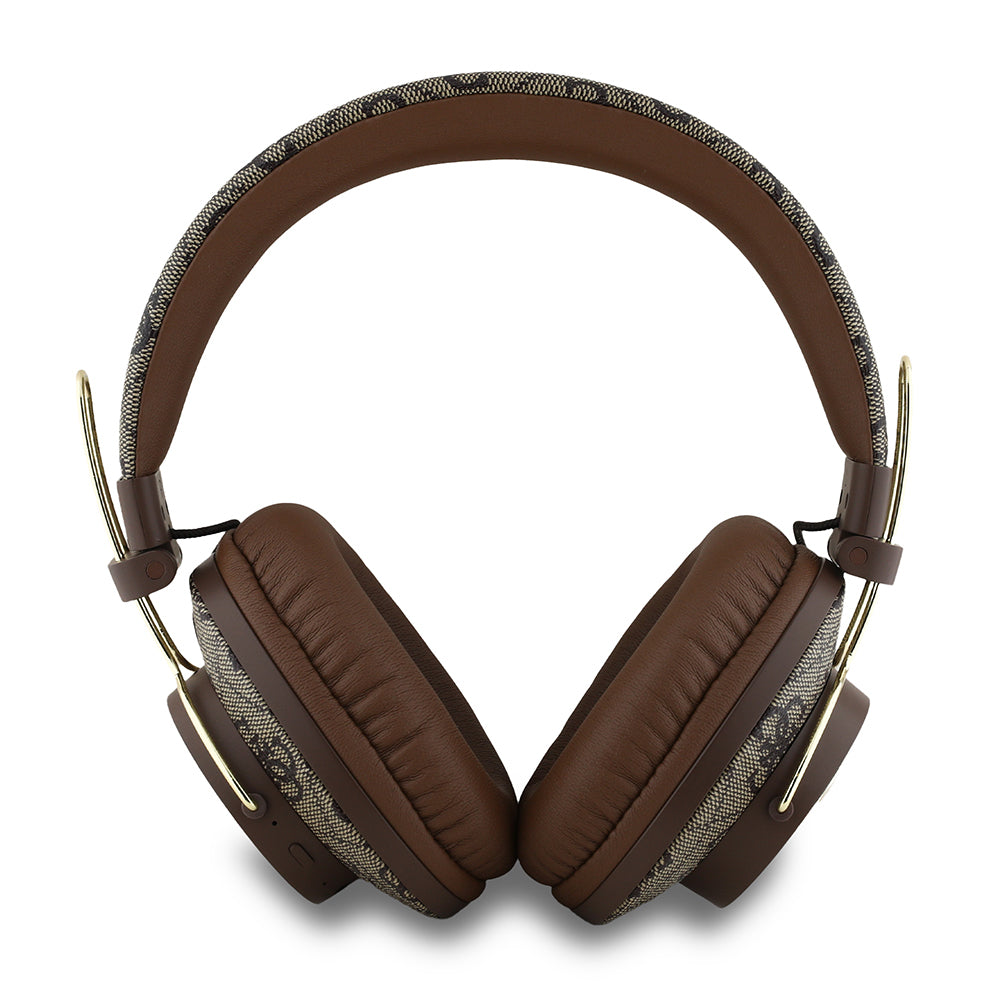 Guess Orjinal Lisanslı PU 4G Desenli Büyük Metal Logolu Kulak Üstü Bluetooth Kulaklık