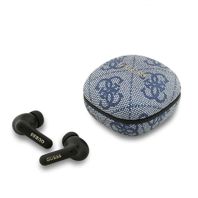 Guess Orjinal Lisanslı PU 4G Desenli Klasik Metal Yazı Logolu TWS Kulak İçi Bluetooth Kulaklık