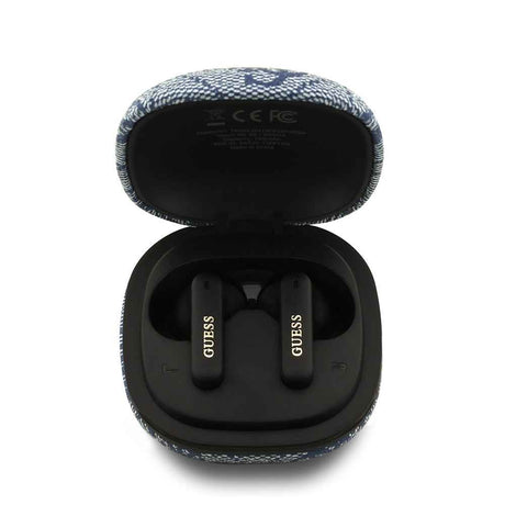 Guess Orjinal Lisanslı PU 4G Desenli Klasik Metal Yazı Logolu TWS Kulak İçi Bluetooth Kulaklık