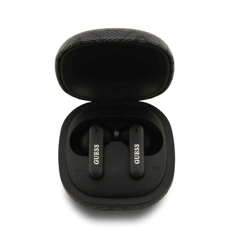Guess Orjinal Lisanslı PU 4G Desenli Klasik Metal Yazı Logolu TWS Kulak İçi Bluetooth Kulaklık