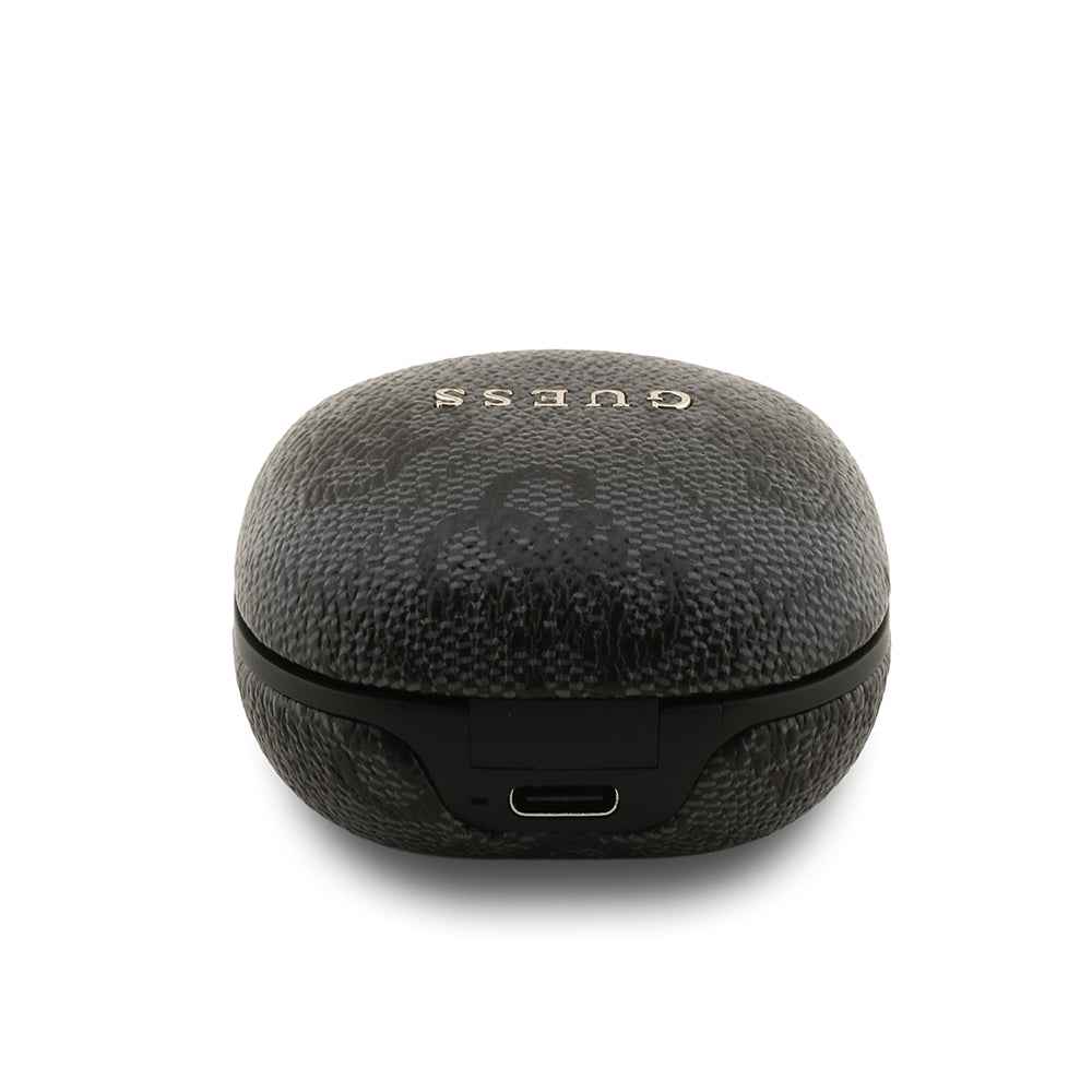 Guess Orjinal Lisanslı PU 4G Desenli Klasik Metal Yazı Logolu TWS Kulak İçi Bluetooth Kulaklık