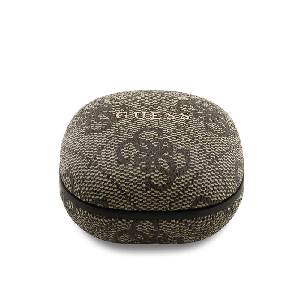 Guess Orjinal Lisanslı PU 4G Desenli Klasik Metal Yazı Logolu TWS Kulak İçi Bluetooth Kulaklık