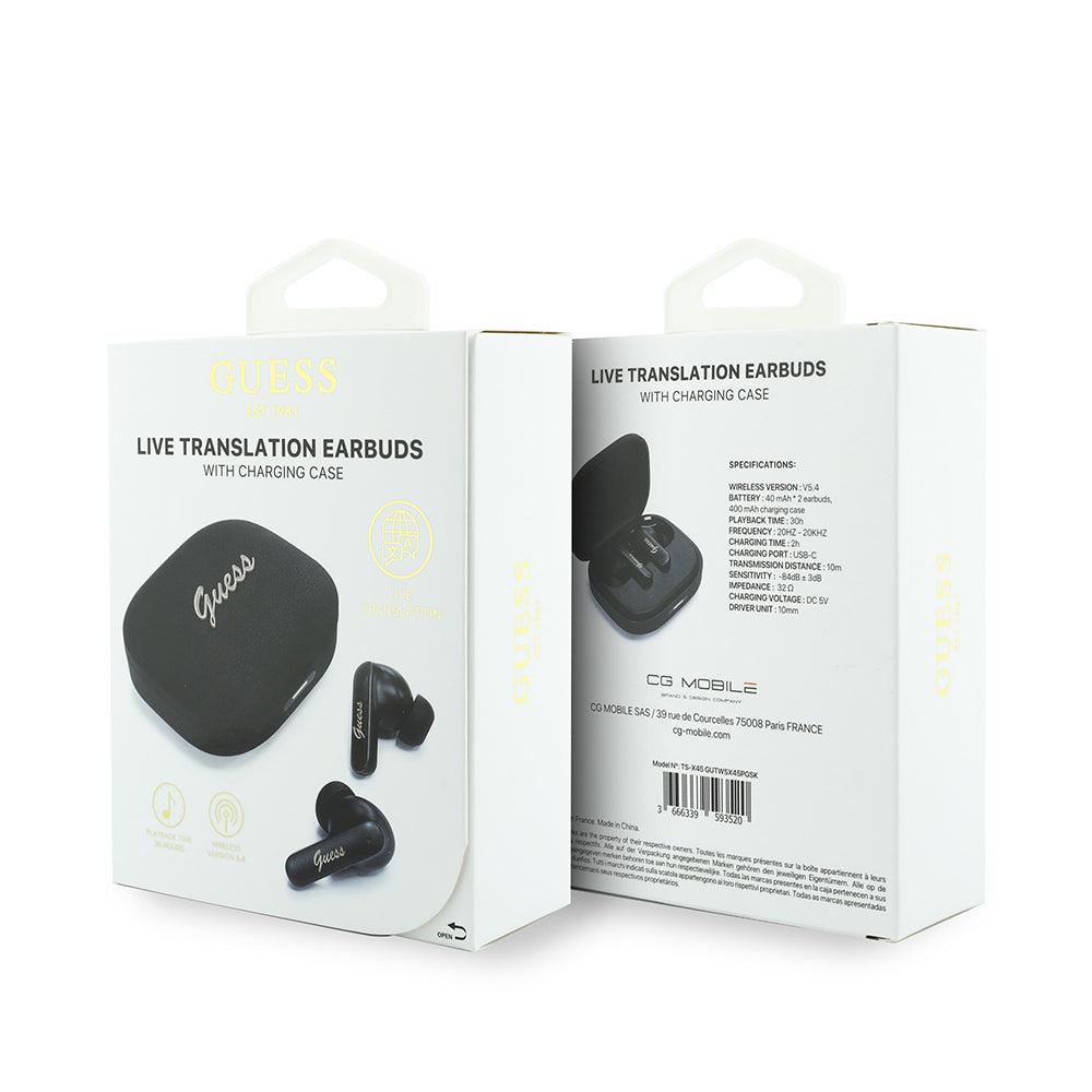 Guess Orjinal Lisanslı Script Metal Yazı Logolu TWS Kulak İçi Bluetooth Kulaklık