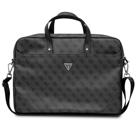 Guess Orjinal Lisanslı Sıcak Damgalı 4G Desenli Üçgen Logolu Omuz Askılı 15-16 inç Laptop Çantası