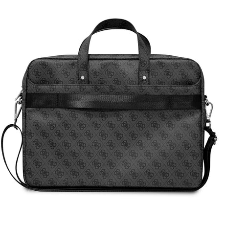 Guess Orjinal Lisanslı Sıcak Damgalı 4G Desenli Üçgen Logolu Omuz Askılı 15-16 inç Laptop Çantası