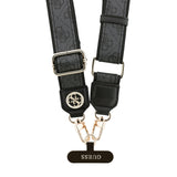 Guess Orjinal Lisanslı Taşlı 4G Metal Logolu Çapraz Vücut Telefon Askı Kayışı 150cm