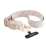 Guess Orjinal Lisanslı Taşlı 4G Metal Logolu Çapraz Vücut Telefon Askı Kayışı 150cm