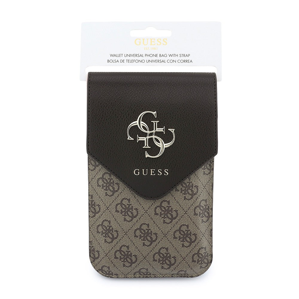 Guess Orjinal Lisanslı V Kapak Tasarımlı 4G Desenli Büyük Logolu Kartlıklı Askılı Çanta