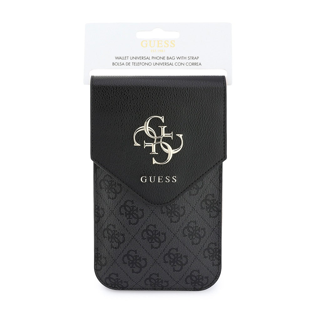 Guess Orjinal Lisanslı V Kapak Tasarımlı 4G Desenli Büyük Logolu Kartlıklı Askılı Çanta