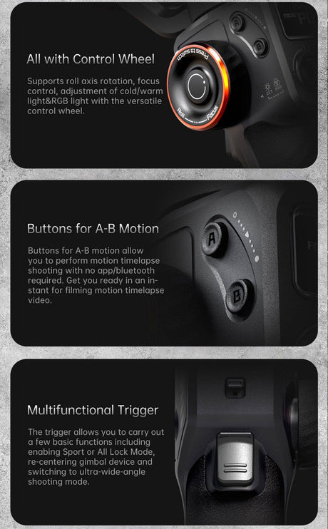 Hohem iSteady M6 3 Eksenli El Tipi AI Yapay Zeka Görüş Sensörlü Gimbal Stabilizatör