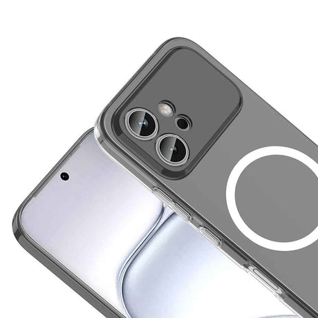 Honor 600 5G Kamera Korumalı M-Safe Şarj Özellikli Şeffaf Zore London Sert PC Kapak