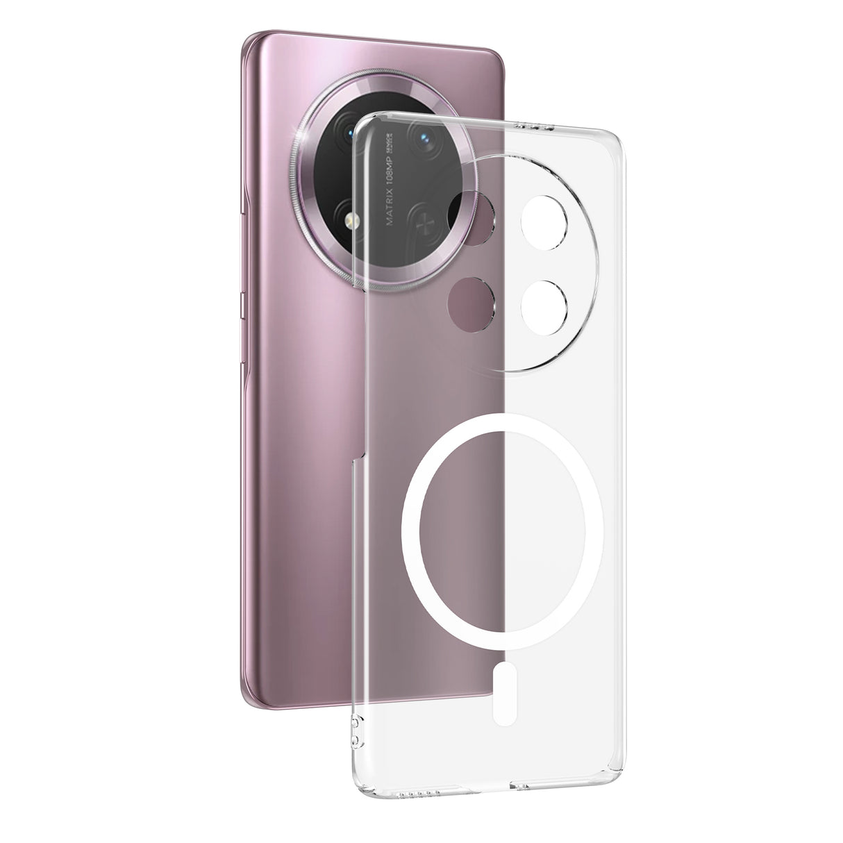 Honor Magic 7 Lite Kamera Korumalı M-Safe Şarj Özellikli Şeffaf Zore London Sert PC Kapak