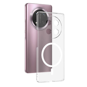 Honor Magic 7 Lite Kamera Korumalı M-Safe Şarj Özellikli Şeffaf Zore London Sert PC Kapak