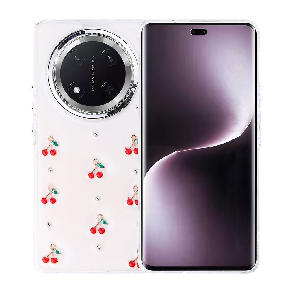 Honor Magic 7 Lite Kılıf Airbag Tasarımlı Simli Şeffaf Zore Kutup Kapak