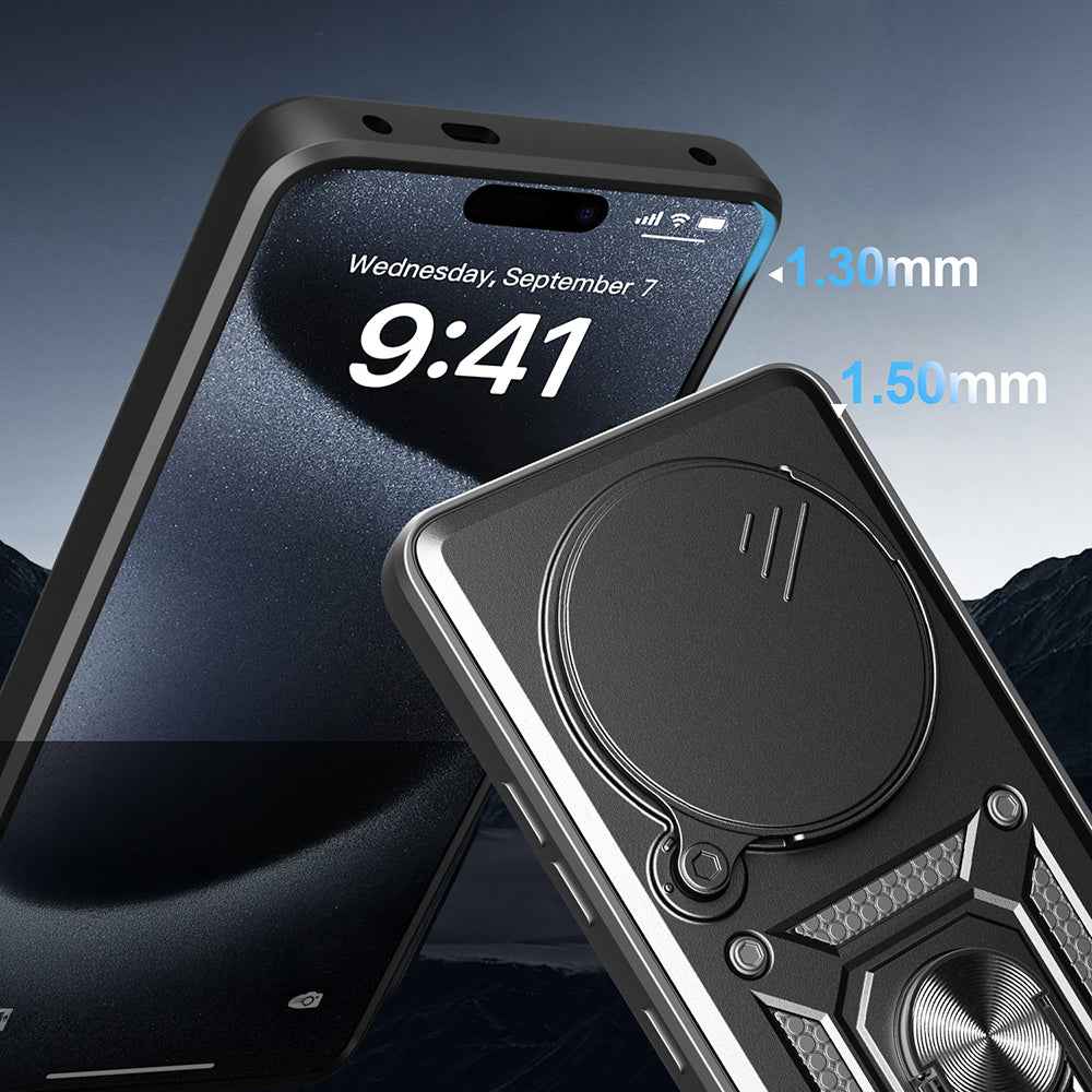 Honor Magic 7 Lite Kılıf Magnetik Standlı Kamera Korumalı Zore Sürgülü Vega Kapak