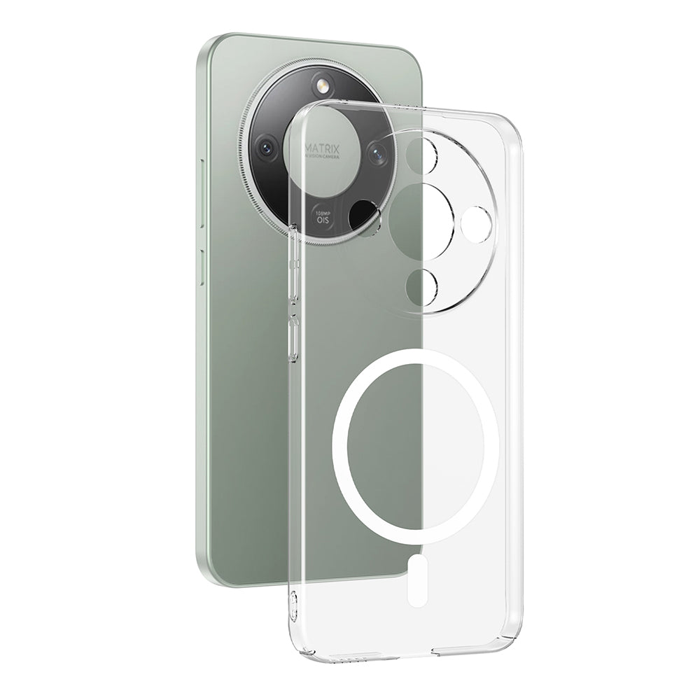 Honor Magic 8 Lite 5G Kamera Korumalı M-Safe Şarj Özellikli Şeffaf Zore London Sert PC Kapak
