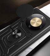 Honor Magic 8 Lite 5G Kılıf Magnetik Standlı Kamera Korumalı Zore Sürgülü Vega Kapak