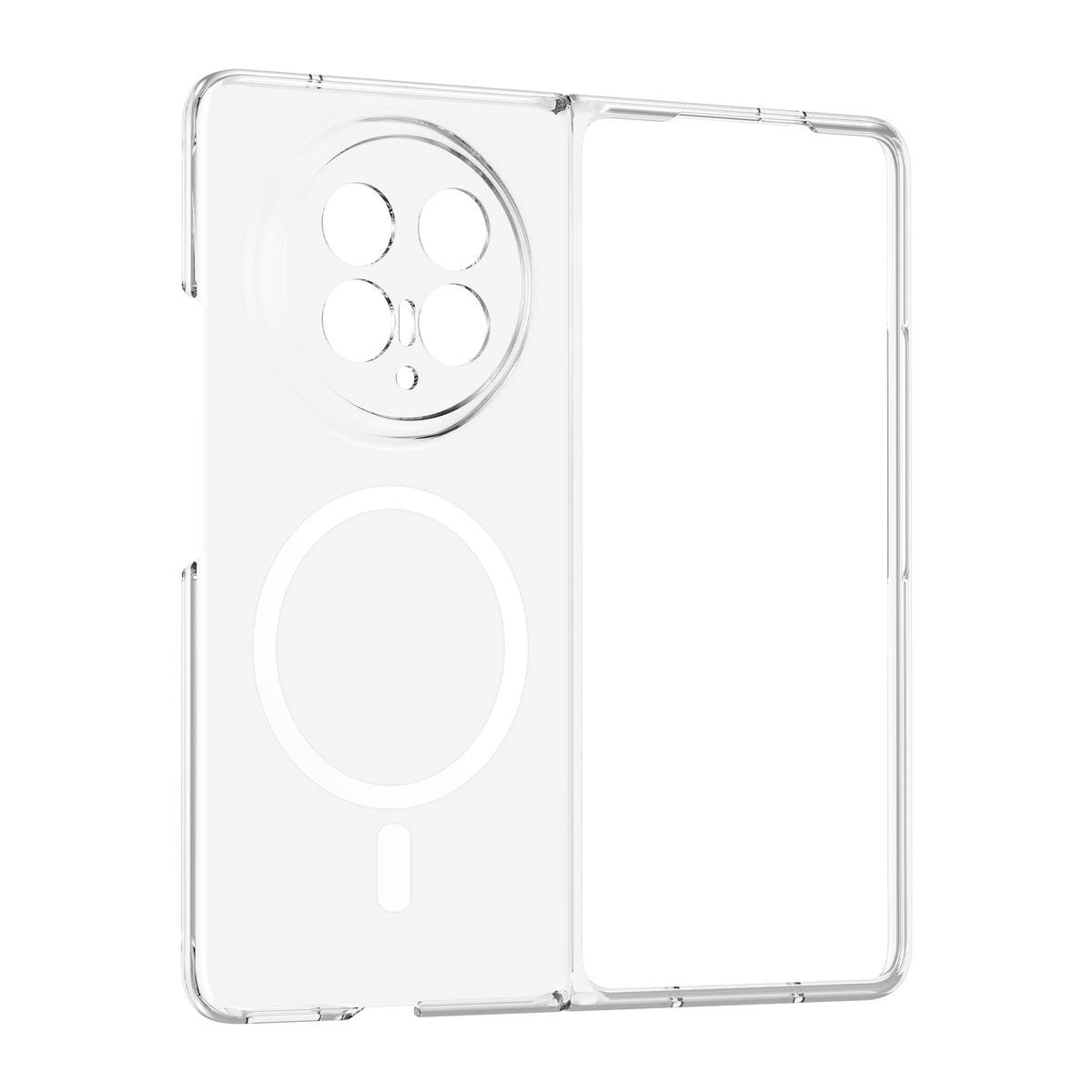 Honor Magic V6 Kamera Korumalı M-Safe Şarj Özellikli Şeffaf Zore London Sert PC Kapak