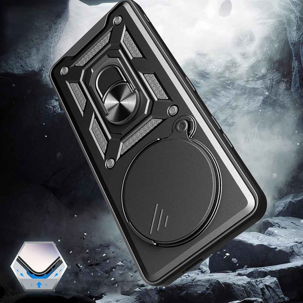 Honor X9C Kılıf Magnetik Standlı Kamera Korumalı Zore Sürgülü Vega Kapak