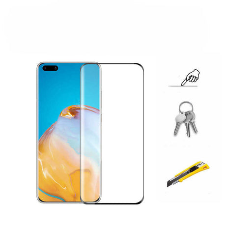 Huawei P40 Zore Kenarları Kırılmaya Dayanıklı Cam Ekran Koruyucu