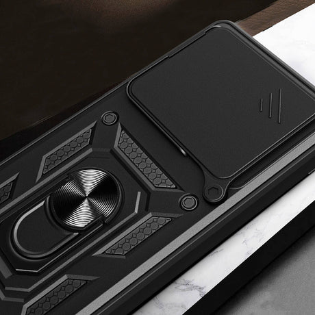 Huawei Pura 70 5G Kılıf Magnetik Standlı Kamera Korumalı Zore Sürgülü Vega Kapak