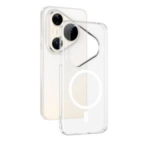 Huawei Pura 90S Pro Max Kamera Korumalı M-Safe Şarj Özellikli Şeffaf Zore London Sert PC Kapak