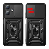 İnfinix Hot 30 Play Kılıf Magnetik Standlı Kamera Korumalı Zore Sürgülü Vega Kapak