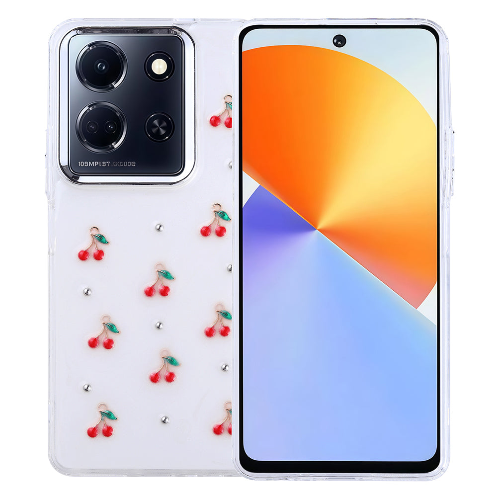 İnfinix Note 30 5G Kılıf Airbag Tasarımlı Simli Şeffaf Zore Kutup Kapak