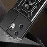 İnfinix Zero 30 4G Kılıf Magnetik Standlı Kamera Korumalı Zore Sürgülü Vega Kapak