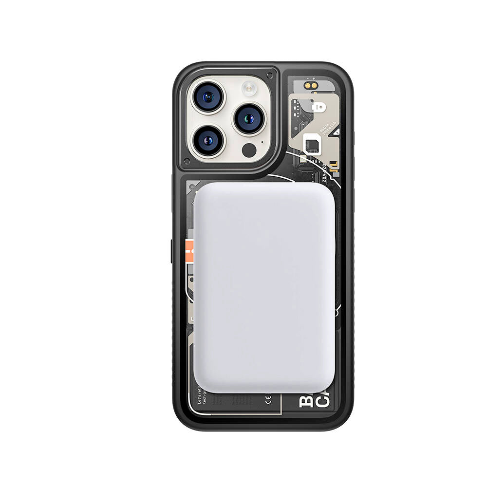 iPhone 14 Pro Max Kılıf Özelleştirilebilir 3 Fonksiyonlu Bluetooth Bağlantılı Bitmo Lab Bangcase Akıllı M-safe Kapak