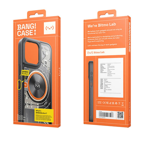 iPhone 14 Pro Max Kılıf Özelleştirilebilir 3 Fonksiyonlu Bluetooth Bağlantılı Bitmo Lab Bangcase Akıllı M-safe Kapak