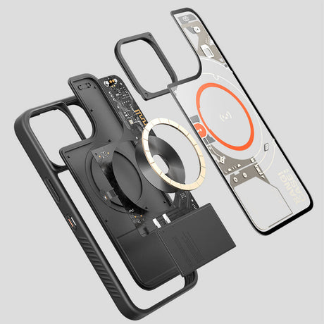iPhone 15 Pro Max Kılıf Özelleştirilebilir 3 Fonksiyonlu Bluetooth Bağlantılı Bitmo Lab Bangcase Akıllı M-safe Kapak