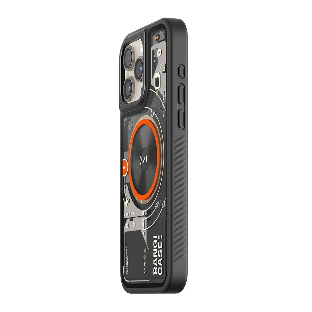 iPhone 15 Pro Max Kılıf Özelleştirilebilir 3 Fonksiyonlu Bluetooth Bağlantılı Bitmo Lab Bangcase Akıllı M-safe Kapak