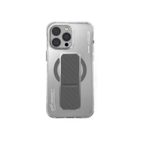 Apple iPhone 16 Pro Kılıf M-safe Şarj Özellikli Teknoloji Desenli Standlı Skinarma Axon Kapak