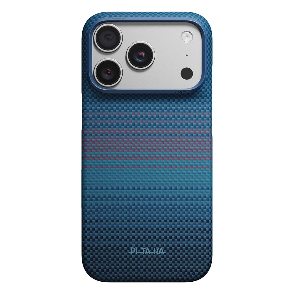 iPhone 18 Pro Kılıf M-safe Şarj Özellikli Aramid Karbon Fiber Pitaka Moonrise 2.0 Nights Serisi Kapak