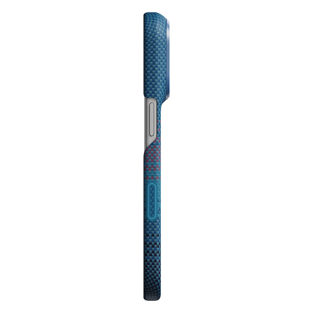 iPhone 18 Pro Max Kılıf M-safe Şarj Özellikli Aramid Karbon Fiber Pitaka Moonrise 2.0 Nights Serisi Kapak