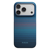 iPhone 18 Pro Max Kılıf M-safe Şarj Özellikli Aramid Karbon Fiber Pitaka Moonrise 2.0 Nights Serisi Kapak