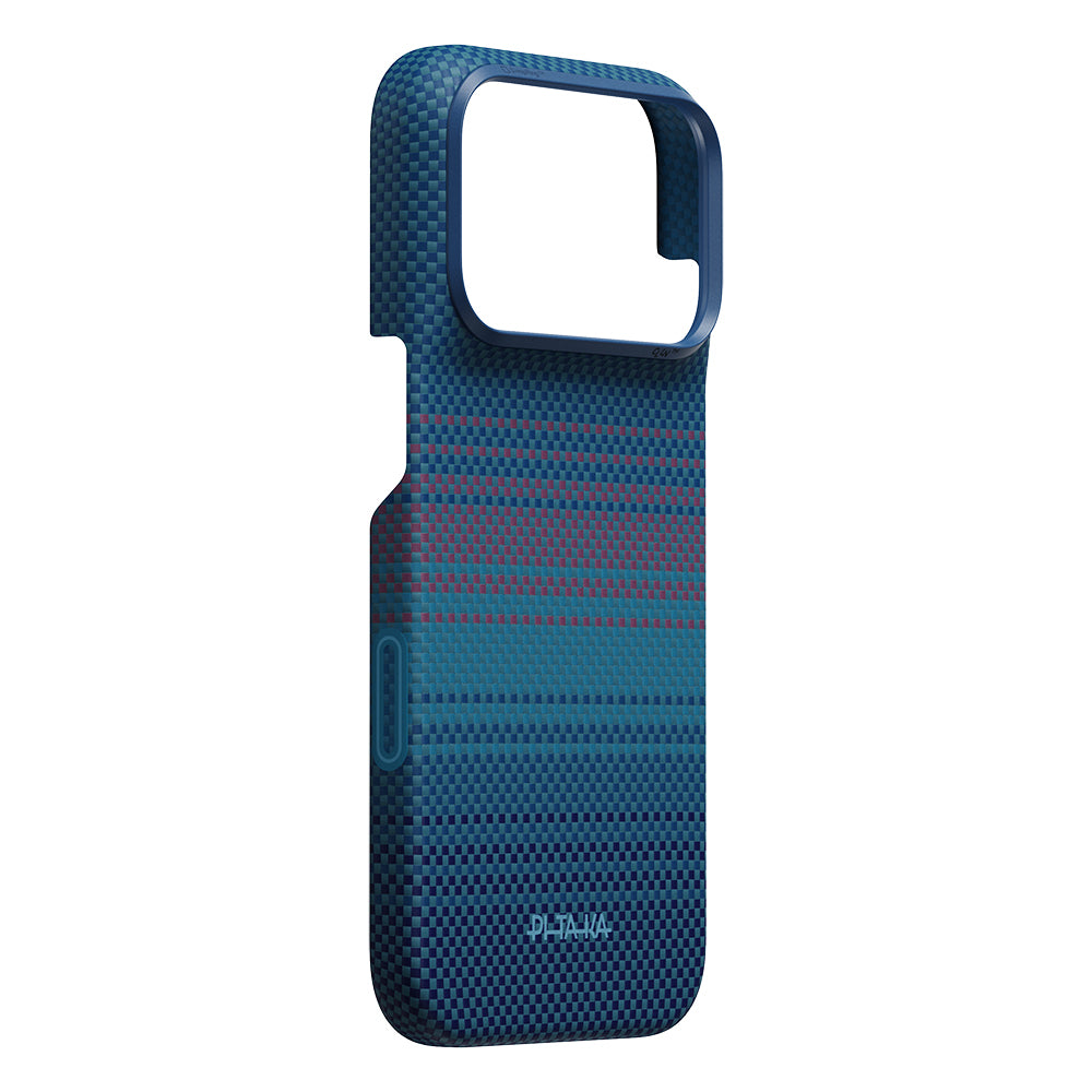 iPhone 18 Pro Max Kılıf M-safe Şarj Özellikli Aramid Karbon Fiber Pitaka Moonrise 2.0 Nights Serisi Kapak