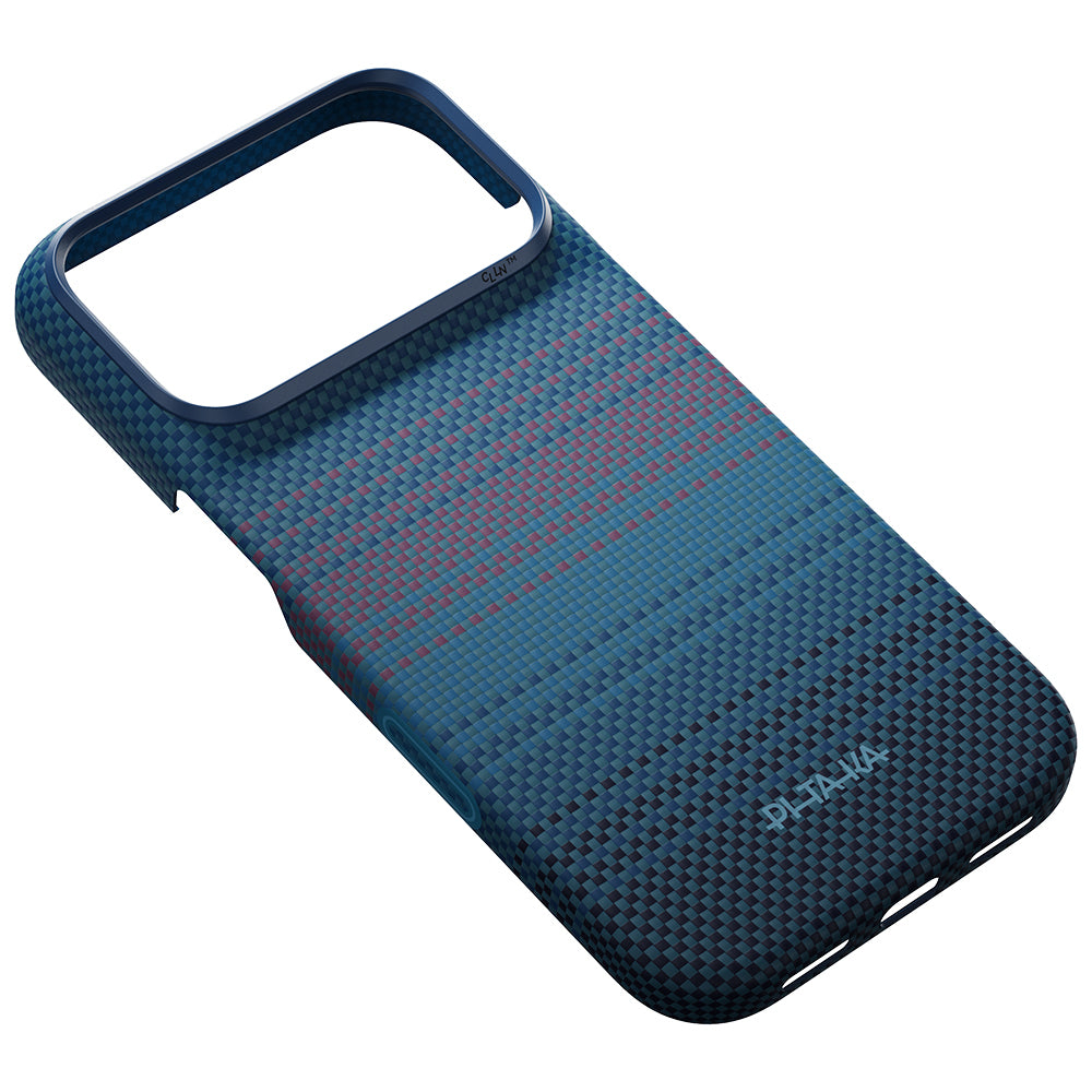iPhone 18 Pro Max Kılıf M-safe Şarj Özellikli Aramid Karbon Fiber Pitaka Moonrise 2.0 Nights Serisi Kapak