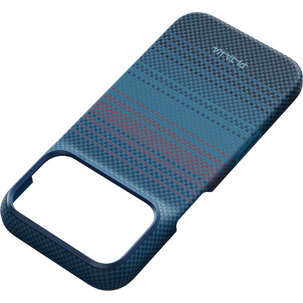 iPhone 18 Pro Max Kılıf M-safe Şarj Özellikli Aramid Karbon Fiber Pitaka Moonrise 2.0 Nights Serisi Kapak