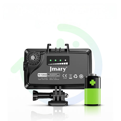 Jmary FM-72RGB IPX8 Sertifikalı RGB Su Altı Kamera Işığı