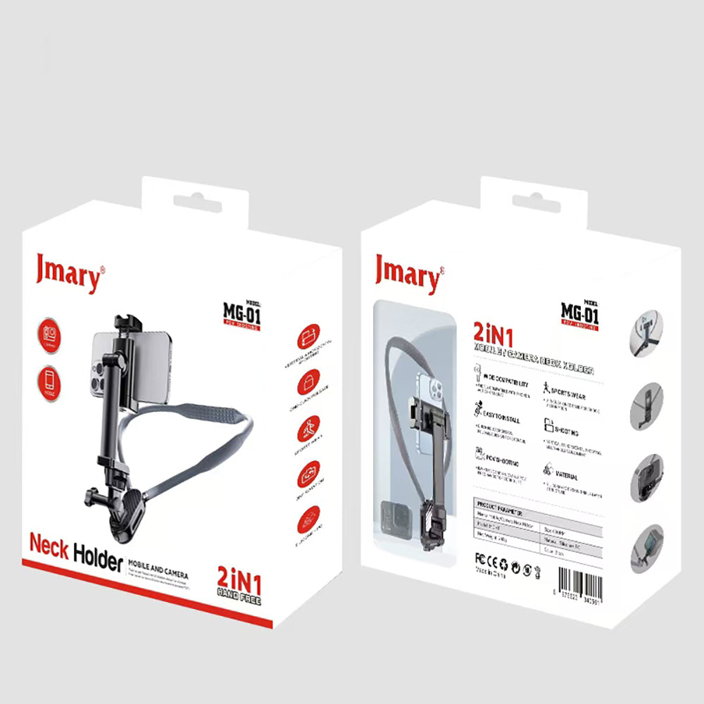 Jmary MG-01 2in1 Eller Serbest Boyun Askılı Telefon Tutucu