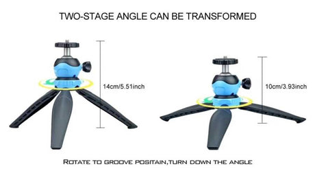 Jmary MT-20 Tripod 360 Derece Oynar Başlıklı Çok Yönlü Kısa Telefon Sabitleyici 16 cm
