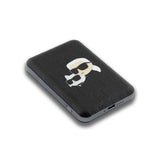 Karl Lagerfeld Orjinal Lisanslı M-safe Şarj Özellikli Led Işık Göstergeli Metal Logolu PU Deri Powerbank 5000mAh
