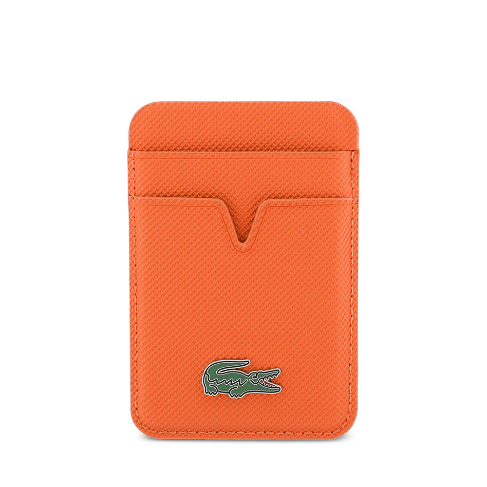 Lacoste Orjinal Lisanslı 2 Hazneli PU Pike Desenli İkonik Timsah Dokuma Logolu Magnetik Kartlık