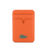 Lacoste Orjinal Lisanslı 2 Hazneli PU Pike Desenli İkonik Timsah Dokuma Logolu Magnetik Kartlık