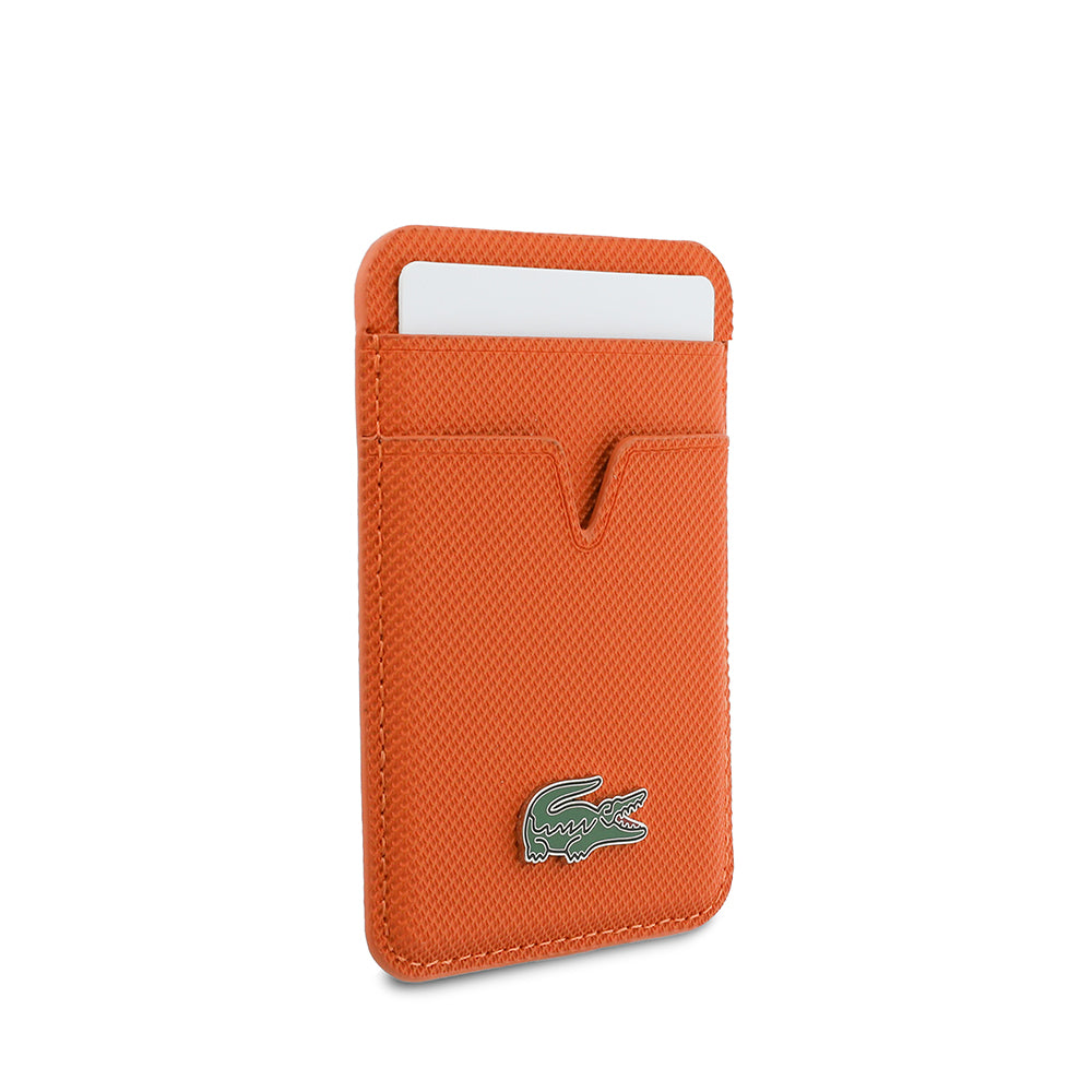 Lacoste Orjinal Lisanslı 2 Hazneli PU Pike Desenli İkonik Timsah Dokuma Logolu Magnetik Kartlık