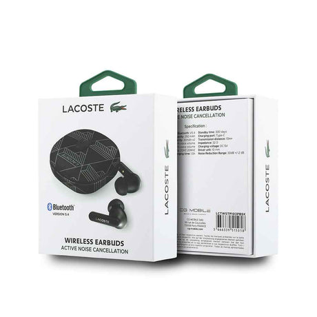 Lacoste Orjinal Lisanslı ANC/ENC Monogram Desenli TWS Kulak İçi Bluetooth Kulaklık v5.4