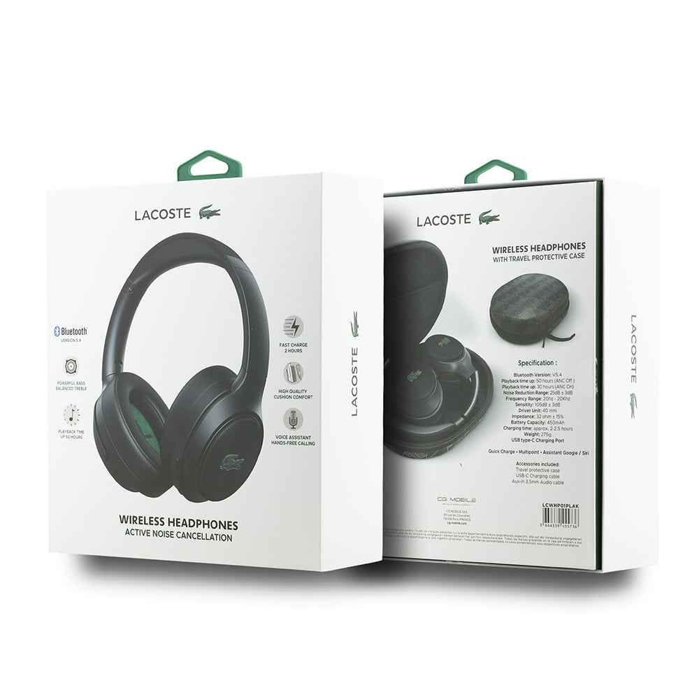 Lacoste Orjinal Lisanslı LH01 ANC Taşıma Çantalı Katlanabilir Kulak Üstü Bluetooth Kulaklık v5.4